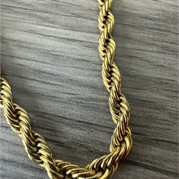 14k Gold Rope Chain Necklace - Picture 3 of 4